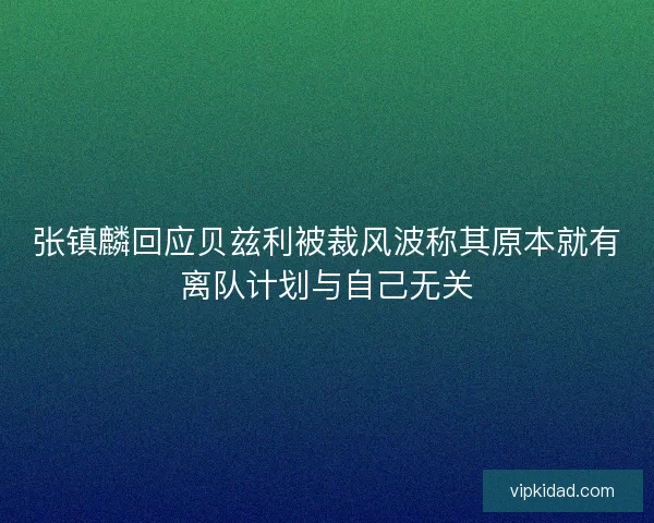 张镇麟回应贝兹利被裁风波称其原本就有离队计划与自己无关